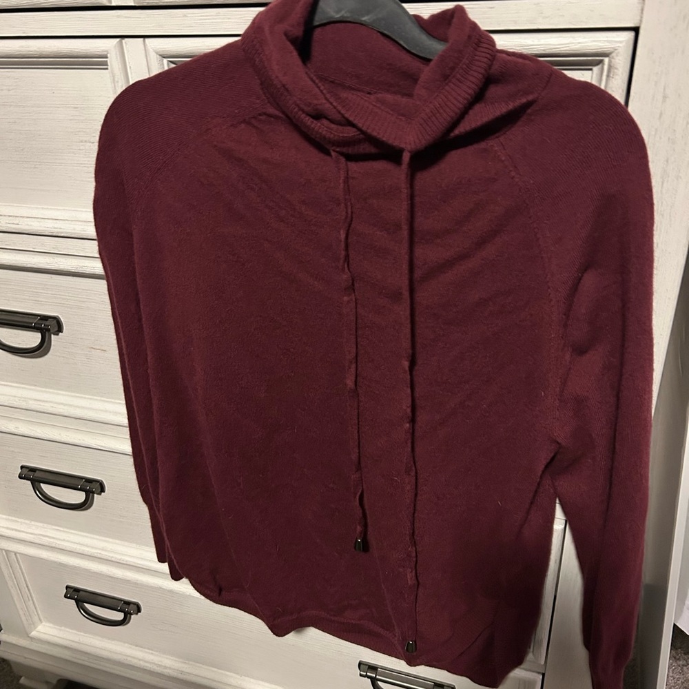 Cynthia Rowley Deep Red Cowl Neck Sweater